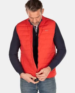 NZA New Zealand Auckland Jassen|Effen Bodywarmer-Jacket Red