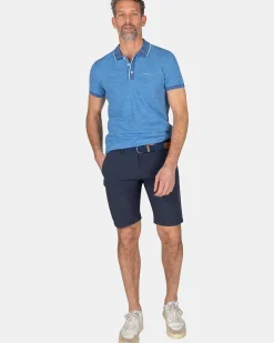 NZA New Zealand Auckland Polo-Shirts|Effen Katoenen Blauwe Polo-Bed Blue