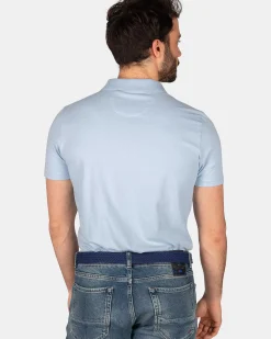 NZA New Zealand Auckland Polo-Shirts|Effen Katoenen Polo-Rhythm Blue