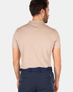 NZA New Zealand Auckland Polo-Shirts|Effen Katoenen Polo-Shimmering Sand