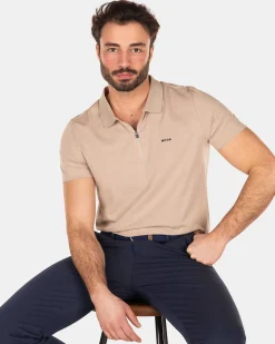 NZA New Zealand Auckland Polo-Shirts|Effen Katoenen Polo-Shimmering Sand