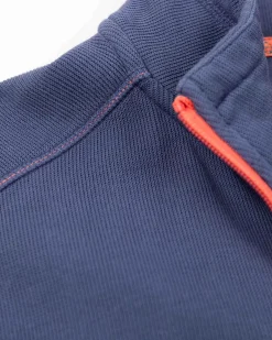 NZA New Zealand Auckland Truien|Effen Katoenen Trui Met Rits-Dusk Navy