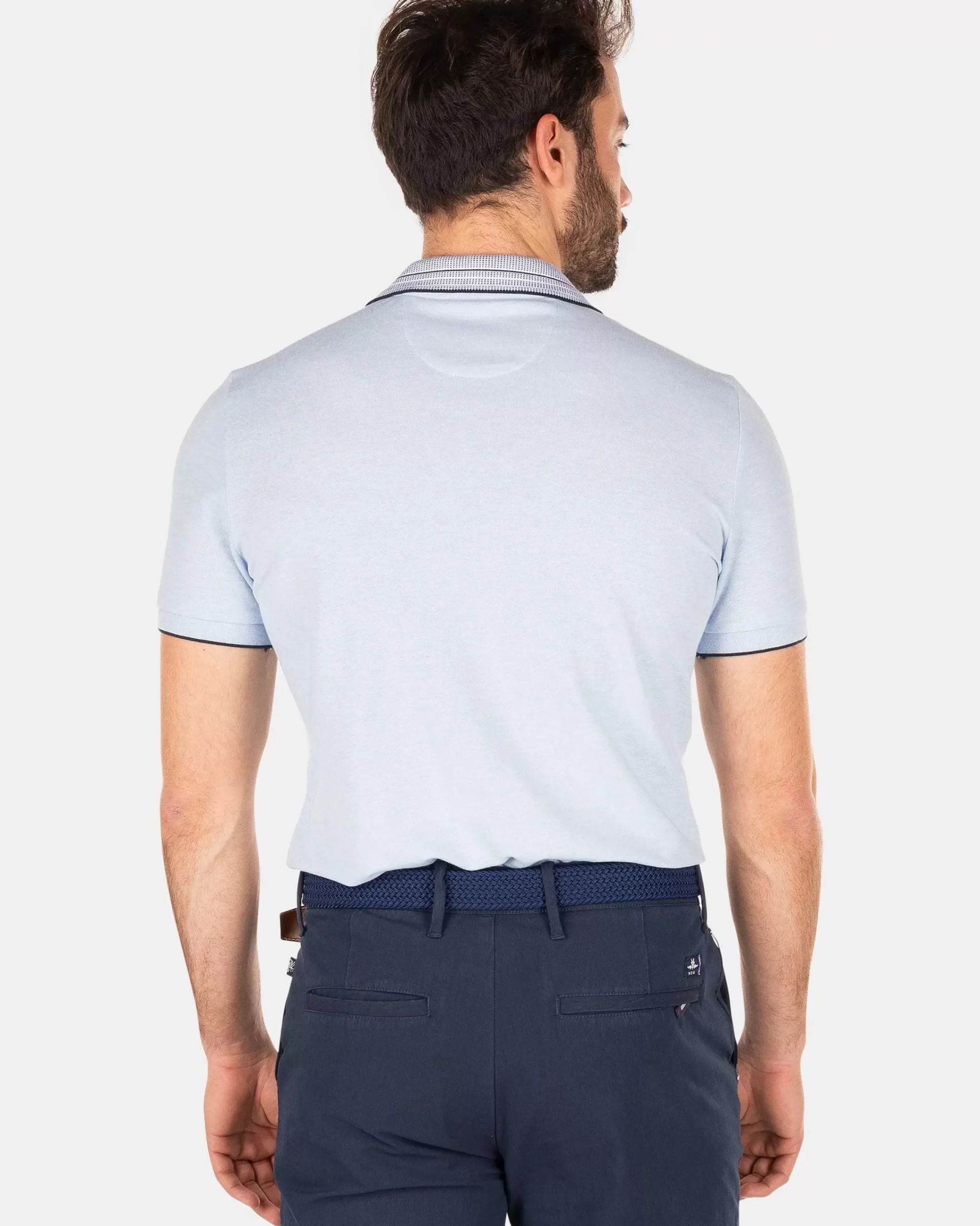 NZA New Zealand Auckland Polo-Shirts|Effenkleurige Polo Met Korte Mouw-Rhythm Blue