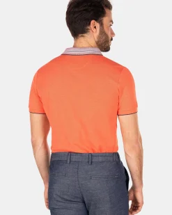 NZA New Zealand Auckland Polo-Shirts|Effenkleurige Polo Met Korte Mouw-Golden Orange