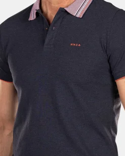 NZA New Zealand Auckland Polo-Shirts|Effenkleurige Polo Met Korte Mouw-Traditional Navy