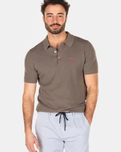 NZA New Zealand Auckland Polo-Shirts|Effen Polo Met Korte Mouw-Misty Army