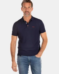 NZA New Zealand Auckland Polo-Shirts|Effen Polo Met Korte Mouw-Traditional Navy