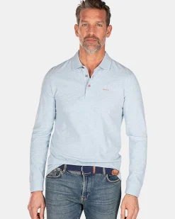 NZA New Zealand Auckland Polo-Shirts|Effen Polo Met Lange Mouw-Universal Blue