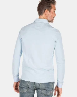 NZA New Zealand Auckland Polo-Shirts|Effen Polo Met Lange Mouw-Universal Blue