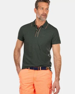 NZA New Zealand Auckland Polo-Shirts|Effen Polo Met Stretch-Chalk Green