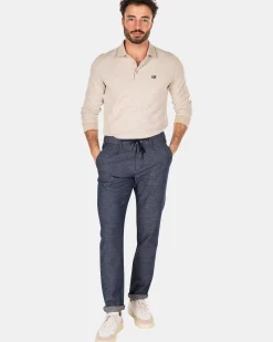 NZA New Zealand Auckland Polo-Shirts|Effen Poloshirt Met Lange Mouw-Shimmering Sand
