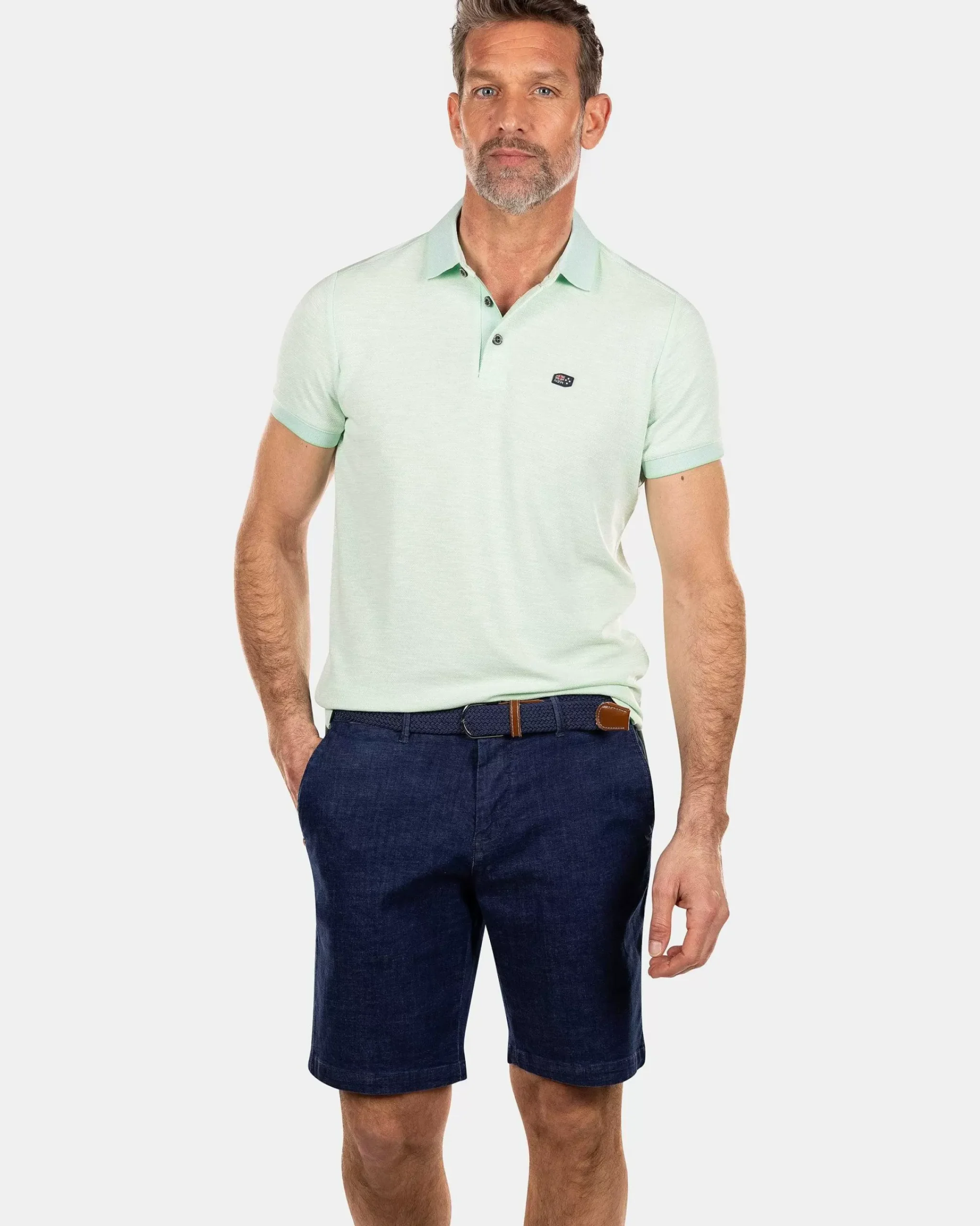 NZA New Zealand Auckland Polo-Shirts|Effen Polo Van Duurzaam Materiaal-Teal Green