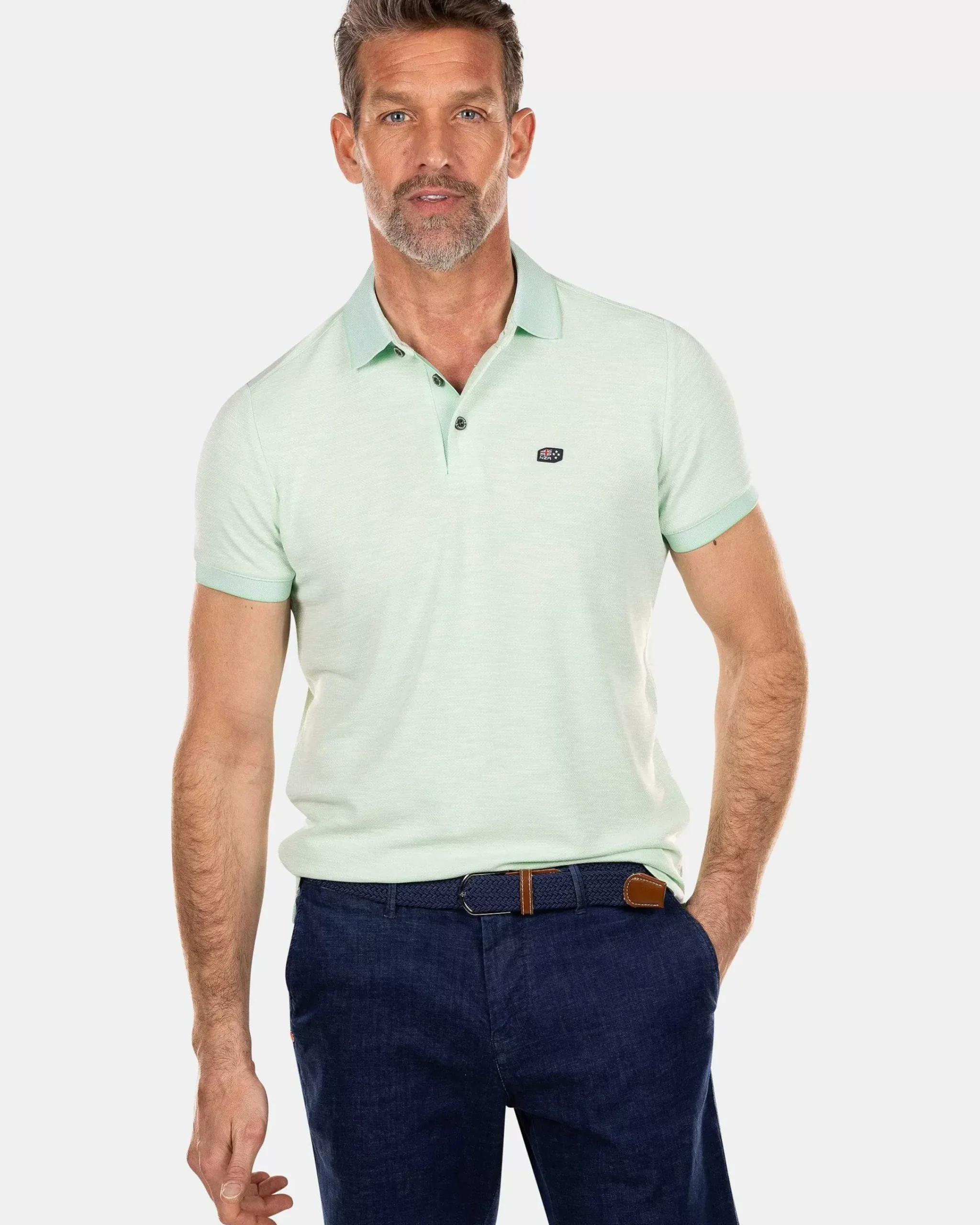 NZA New Zealand Auckland Polo-Shirts|Effen Polo Van Duurzaam Materiaal-Teal Green