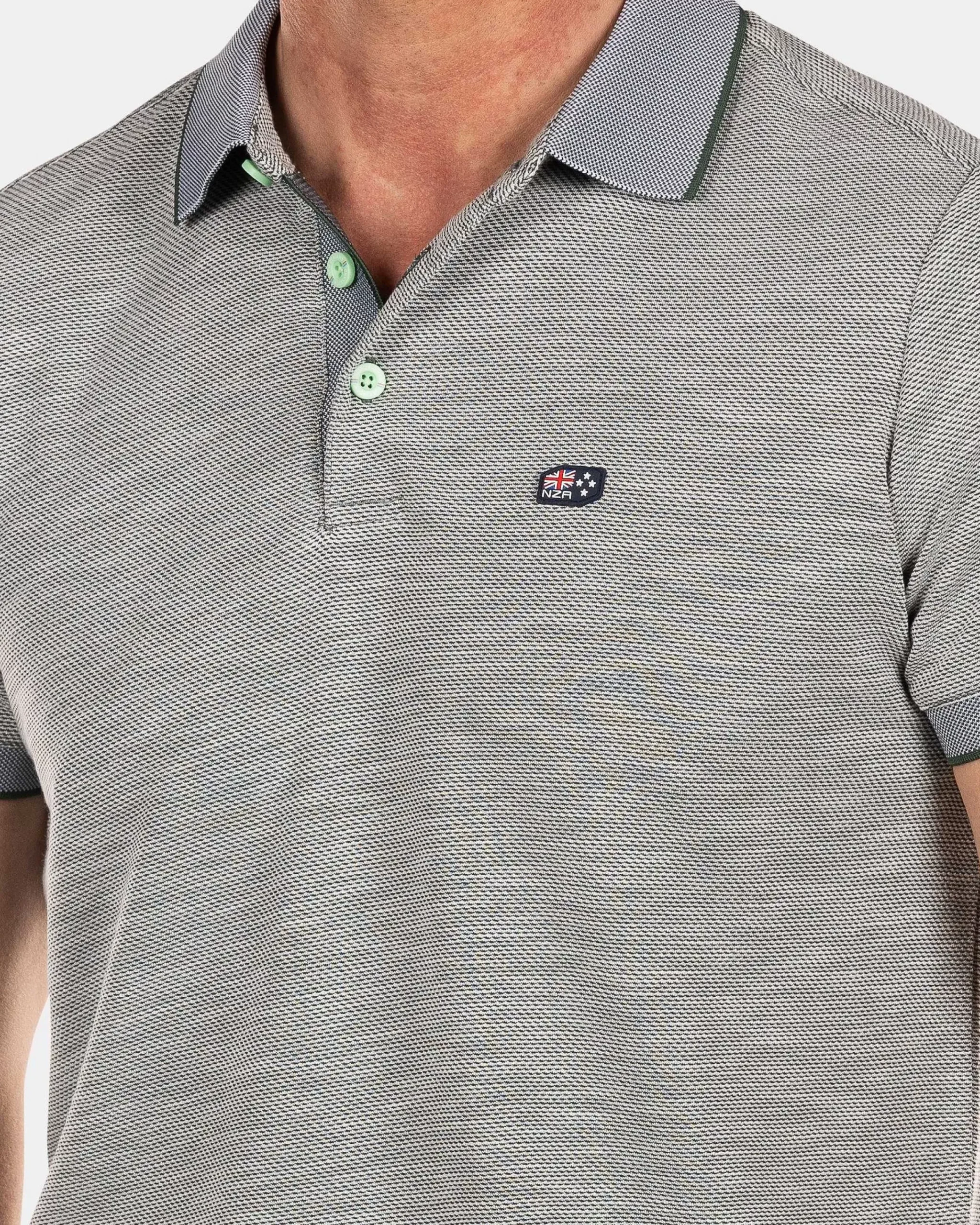 NZA New Zealand Auckland Polo-Shirts|Effen Polo Van Duurzaam Materiaal-Chalk Green