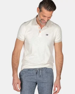 NZA New Zealand Auckland Polo-Shirts|Effen Polo Van Duurzaam Materiaal-Cream Melange