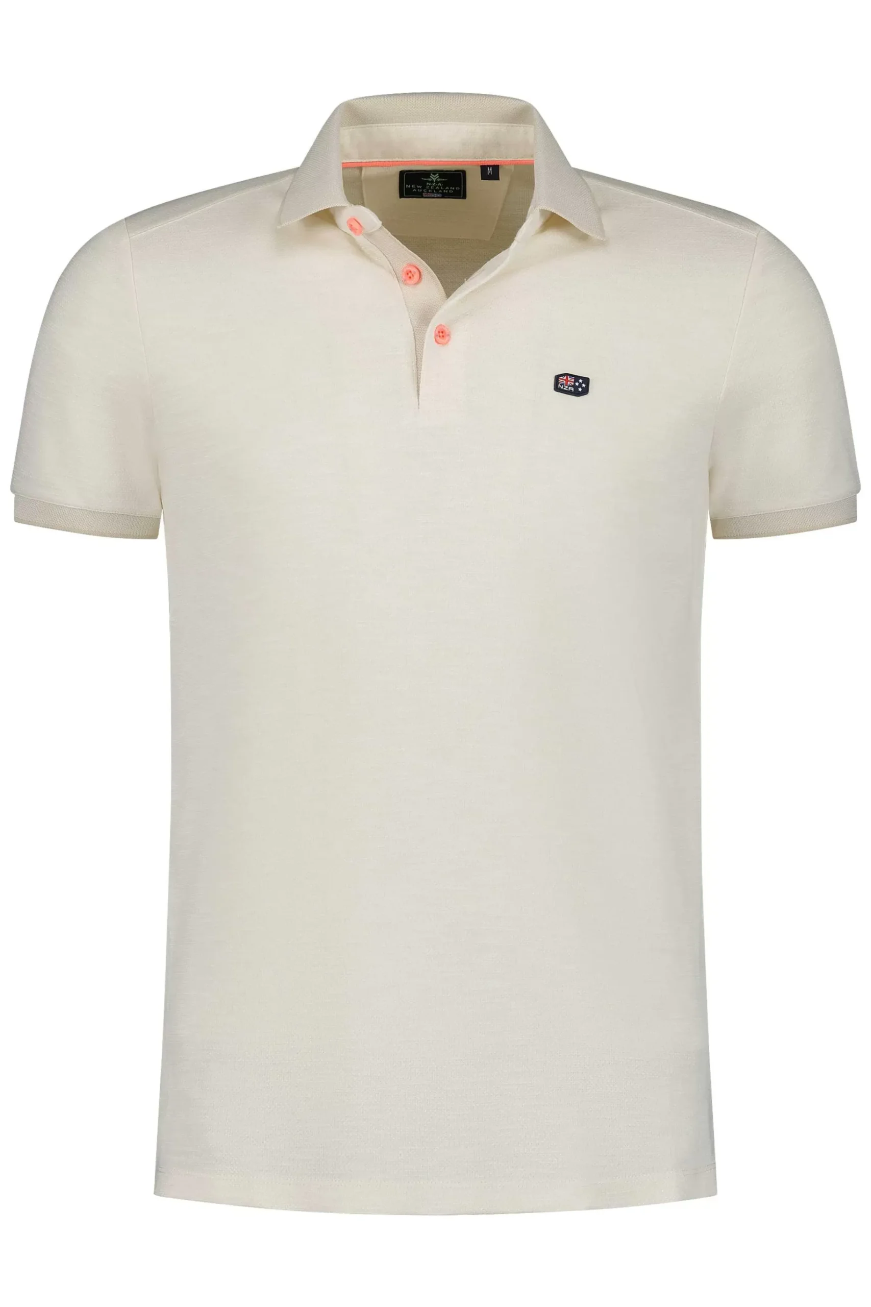 NZA New Zealand Auckland Polo-Shirts|Effen Polo Van Duurzaam Materiaal-Cream Melange