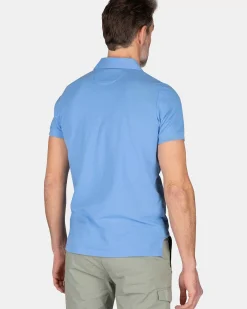 NZA New Zealand Auckland Polo-Shirts|Effen Polo Van Katoen-Bed Blue
