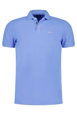 NZA New Zealand Auckland Polo-Shirts|Effen Polo Van Katoen-Bed Blue