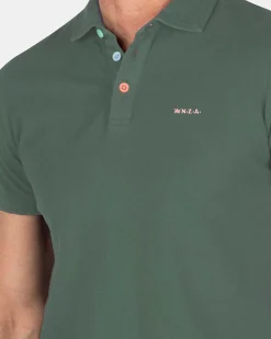 NZA New Zealand Auckland Polo-Shirts|Effen Polo Van Katoen-Chalk Green