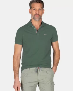 NZA New Zealand Auckland Polo-Shirts|Effen Polo Van Katoen-Chalk Green