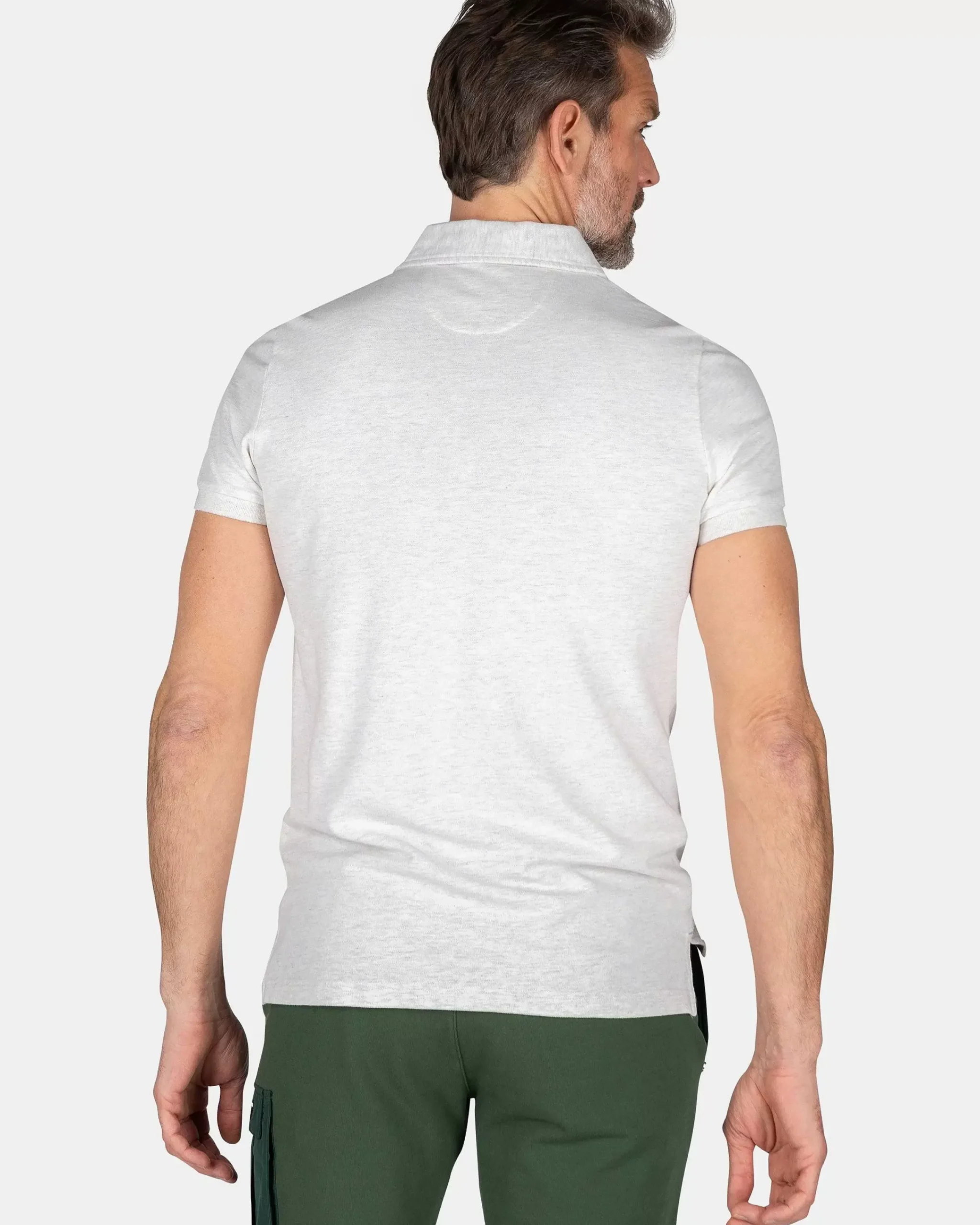 NZA New Zealand Auckland Polo-Shirts|Effen Polo Van Katoen-Cream Melange