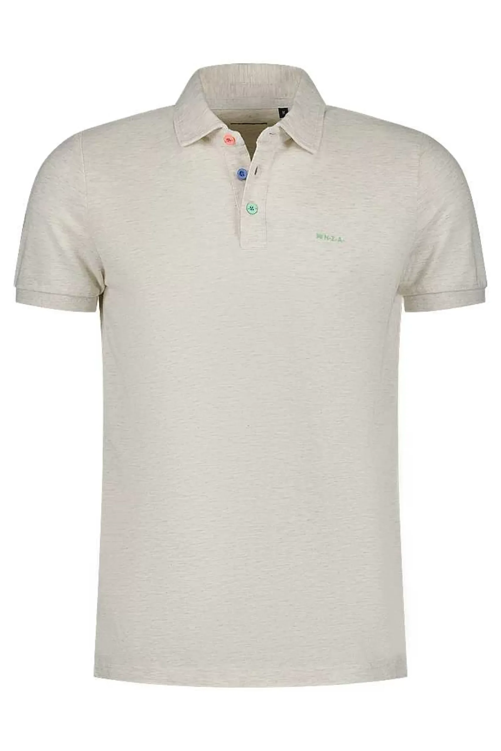 NZA New Zealand Auckland Polo-Shirts|Effen Polo Van Katoen-Cream Melange