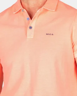 NZA New Zealand Auckland Polo-Shirts|Effen Polo Van Katoen-Fury Pink