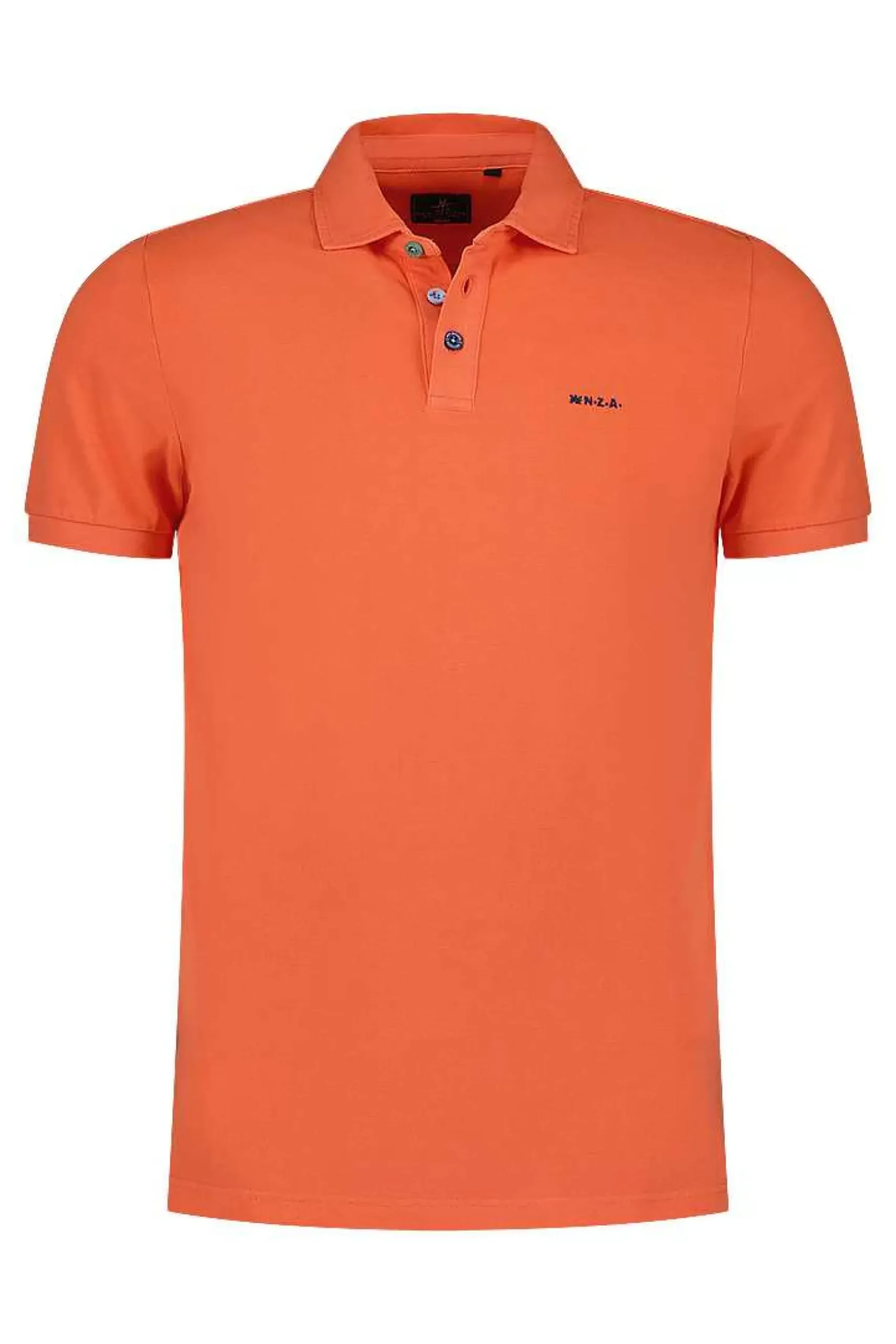 NZA New Zealand Auckland Polo-Shirts|Effen Polo Van Katoen-Golden Orange