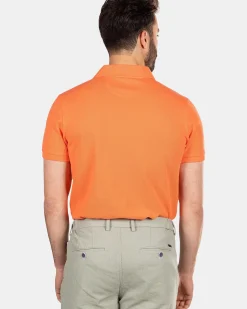 NZA New Zealand Auckland Polo-Shirts|Effen Polo Van Katoen-Golden Orange