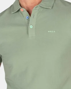NZA New Zealand Auckland Polo-Shirts|Effen Polo Van Katoen-Mellow Army