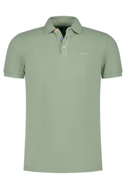 NZA New Zealand Auckland Polo-Shirts|Effen Polo Van Katoen-Mellow Army