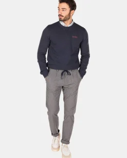 NZA New Zealand Auckland Sweats|Effen Sweater Met Ronde Hals-Traditional Navy