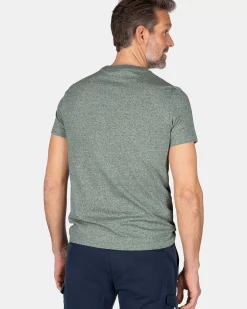 NZA New Zealand Auckland T-Shirts|Effen T-Shirt Van Katoen-Chalk Green