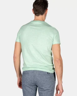NZA New Zealand Auckland T-Shirts|Effen T-Shirt Van Katoen-Teal Green