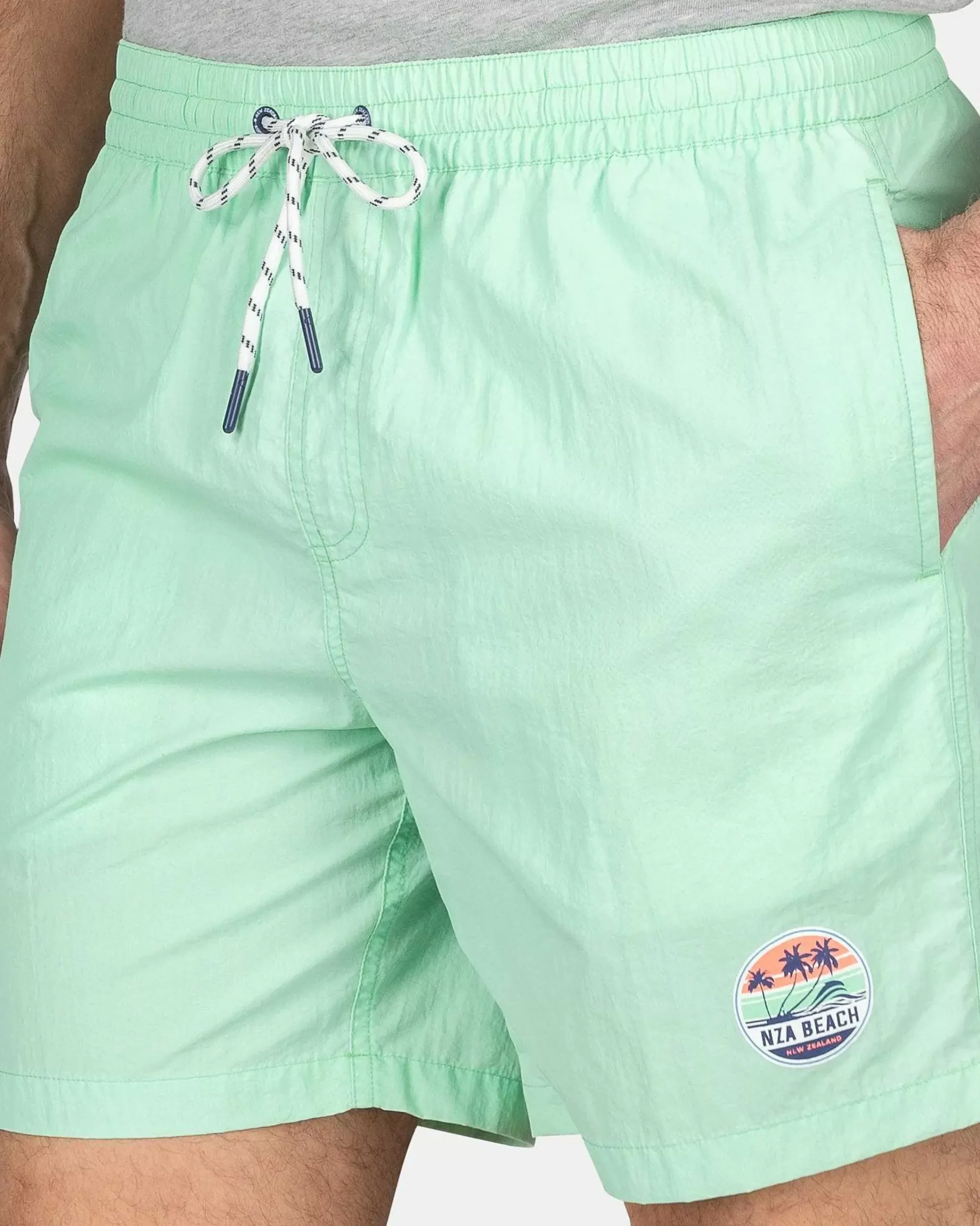 NZA New Zealand Auckland Broeken|Effen Zwembroek-Teal Green