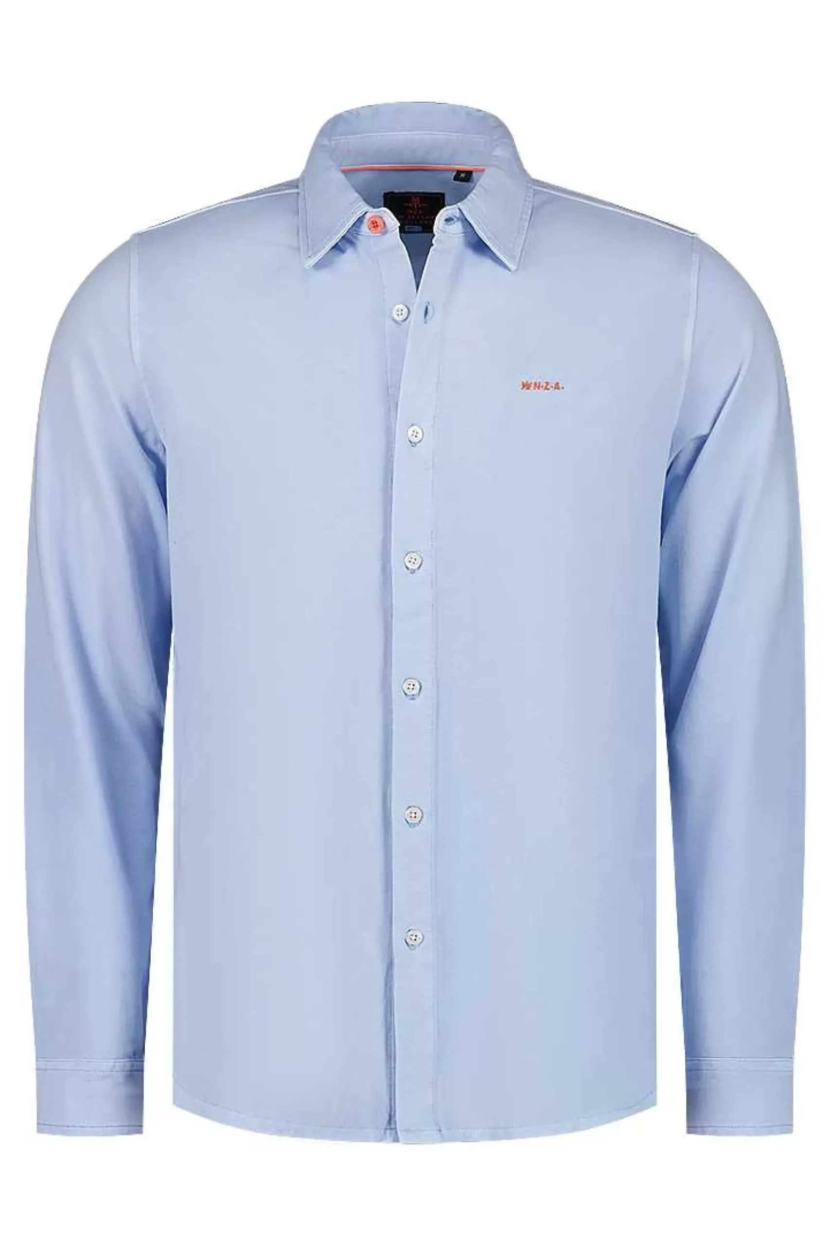 NZA New Zealand Auckland Overhemden|Gebreid Katoenen Overhemd-Rhythm Blue