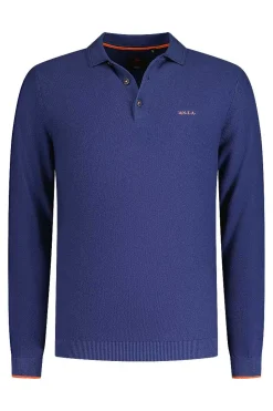 NZA New Zealand Auckland Polo-Shirts|Gebreid Rugby Shirt-Dusk Navy