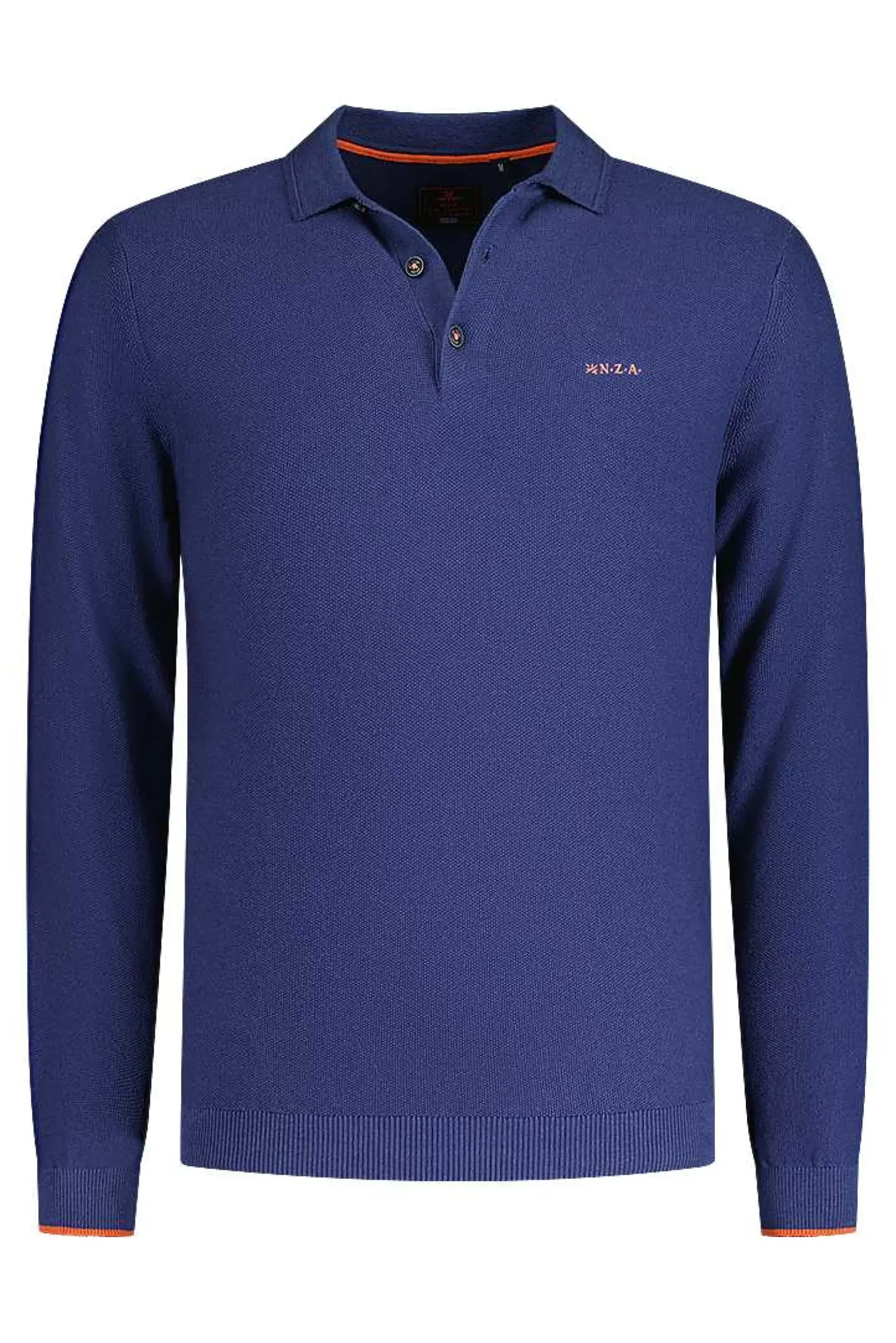 NZA New Zealand Auckland Polo-Shirts|Gebreid Rugby Shirt-Dusk Navy