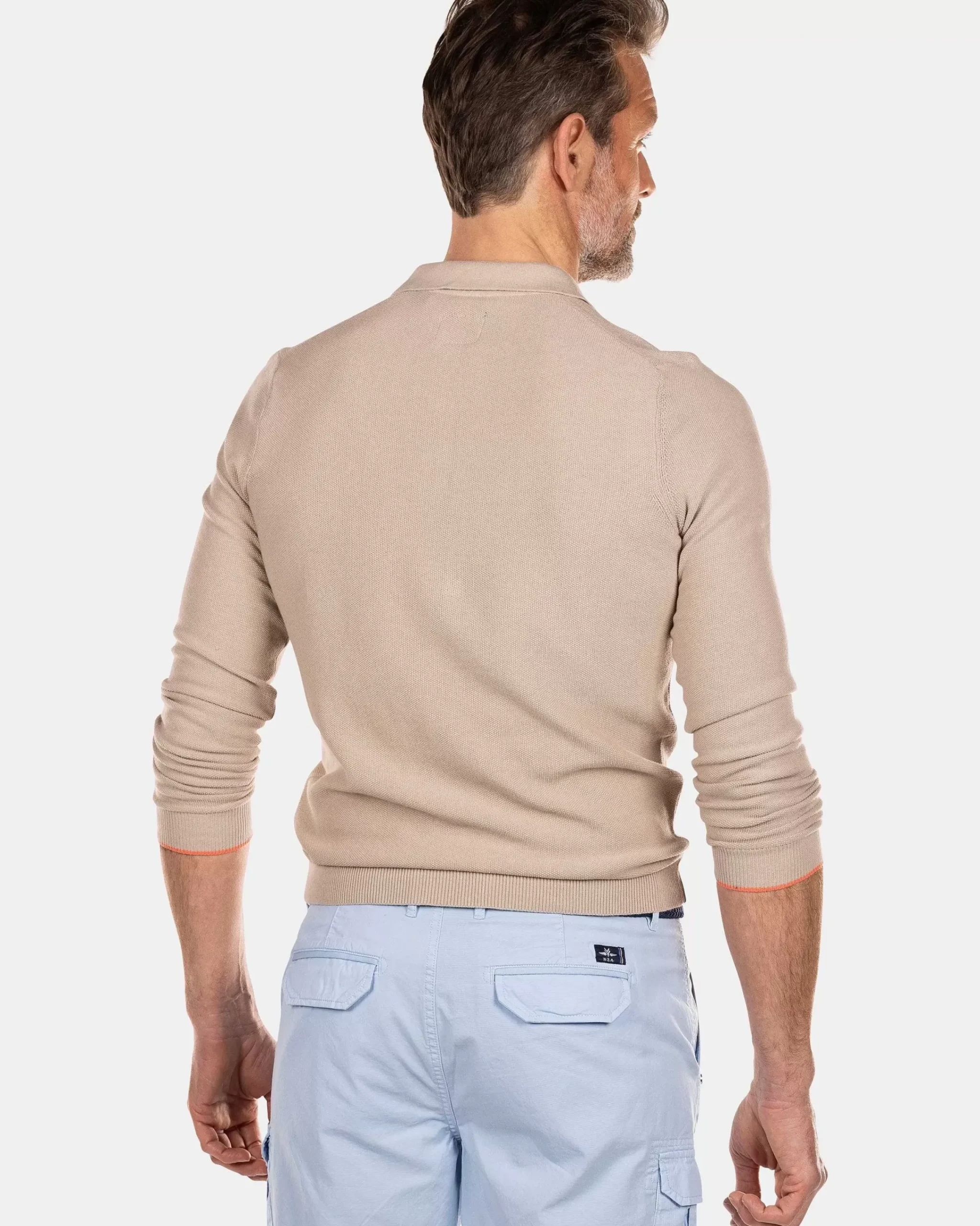 NZA New Zealand Auckland Polo-Shirts|Gebreid Rugby Shirt-Shimmering Sand