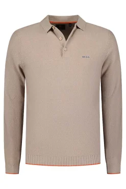 NZA New Zealand Auckland Polo-Shirts|Gebreid Rugby Shirt-Shimmering Sand