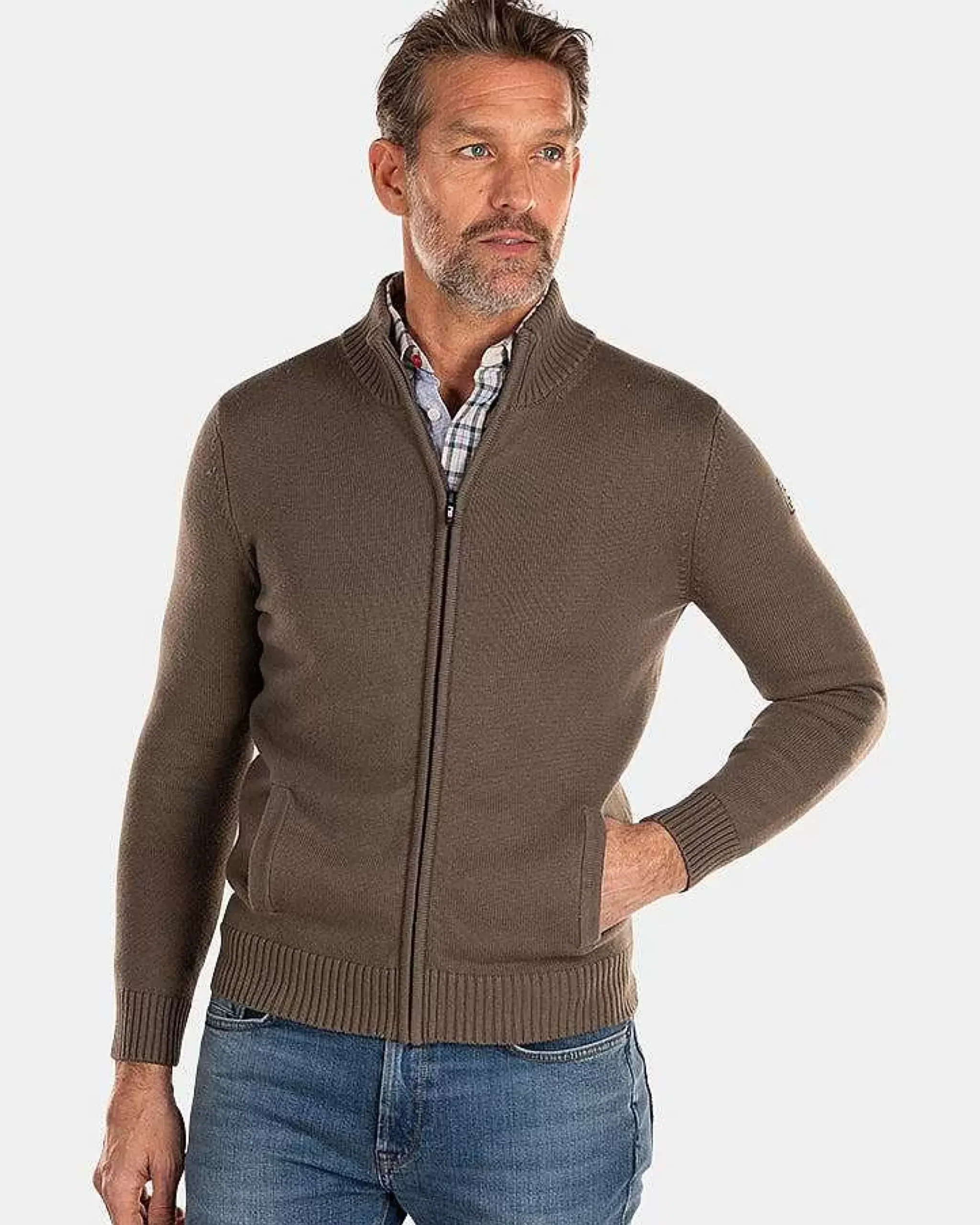 NZA New Zealand Auckland Truien|Gebreid Vest Met Rits-Misty Army