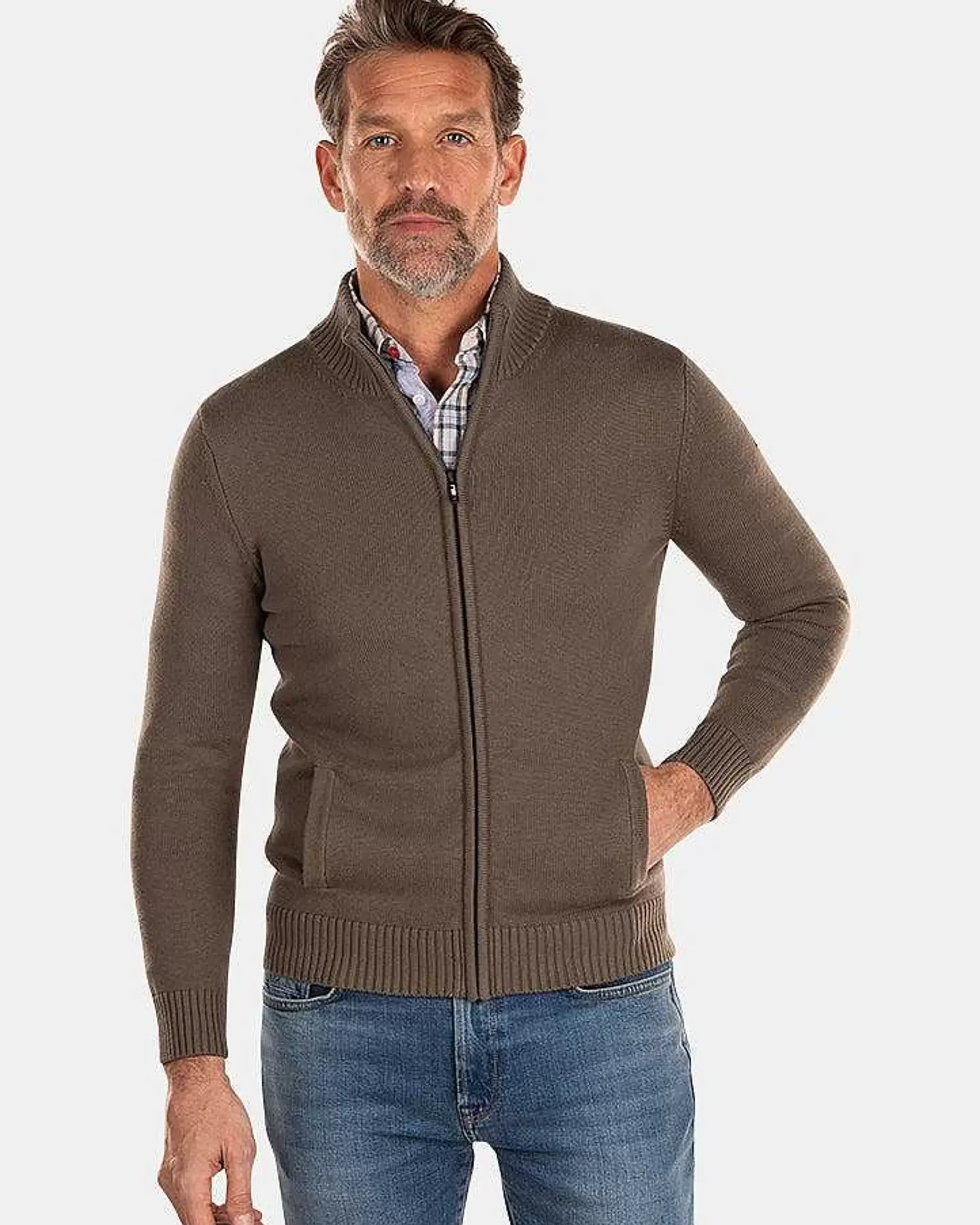 NZA New Zealand Auckland Truien|Gebreid Vest Met Rits-Misty Army
