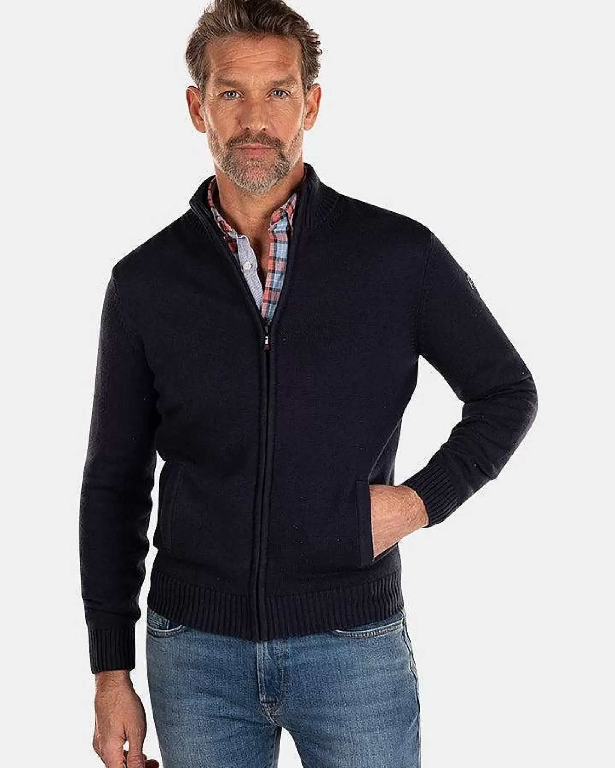 NZA New Zealand Auckland Truien|Gebreid Vest Met Rits-Traditional Navy