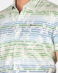 NZA New Zealand Auckland Overhemden|Geprint Overhemd Met Korte Mouw-Rhythm Blue