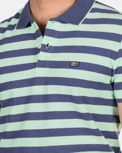 NZA New Zealand Auckland Polo-Shirts|Gestreepte Polo -Dusk Navy