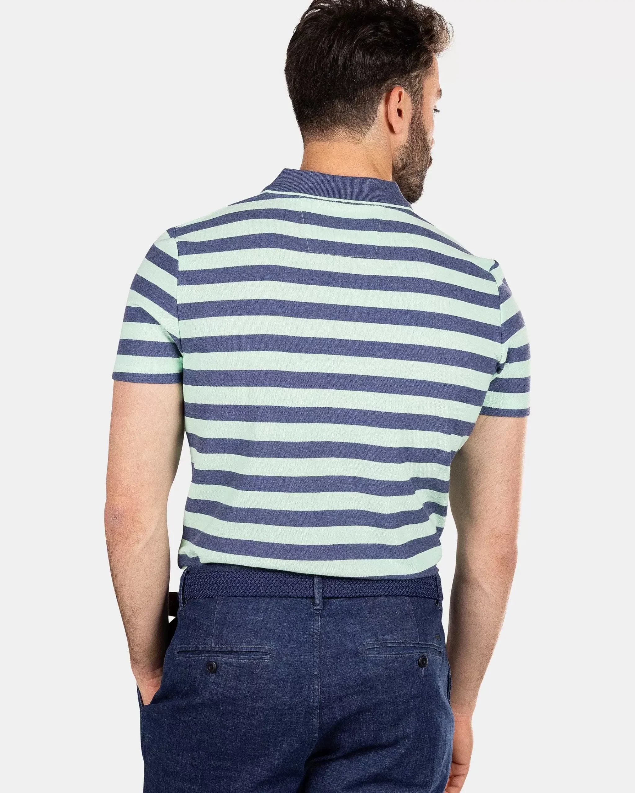 NZA New Zealand Auckland Polo-Shirts|Gestreepte Polo -Dusk Navy