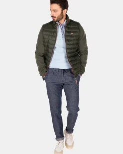 NZA New Zealand Auckland Jassen|Gewatteerde Jas Met Softshell-Jacket Army