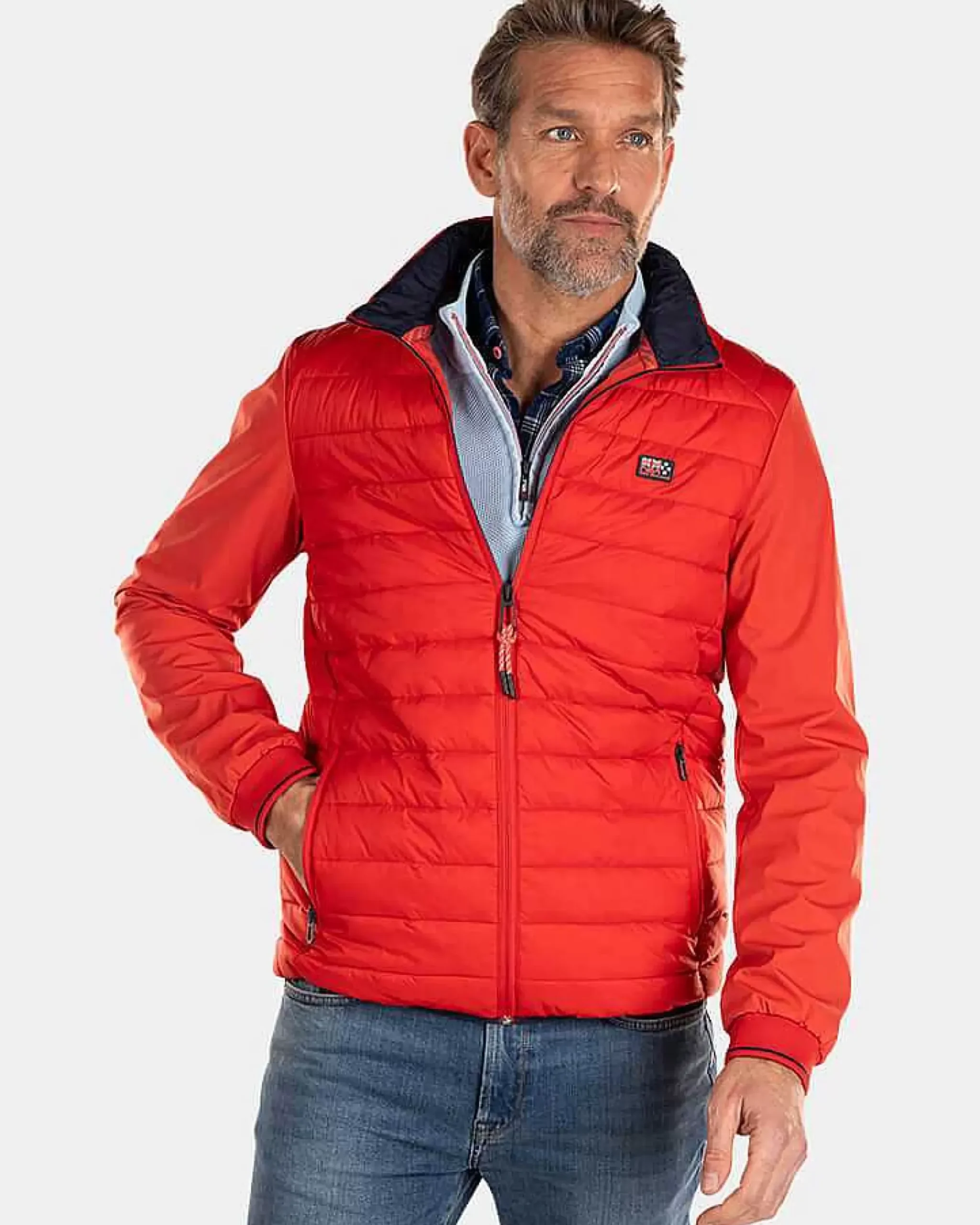 NZA New Zealand Auckland Jassen|Gewatteerde Jas Met Softshell-Jacket Red