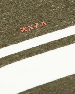 NZA New Zealand Auckland Sweats|Groene Hoodie Met Witte Streep-Jacket Army
