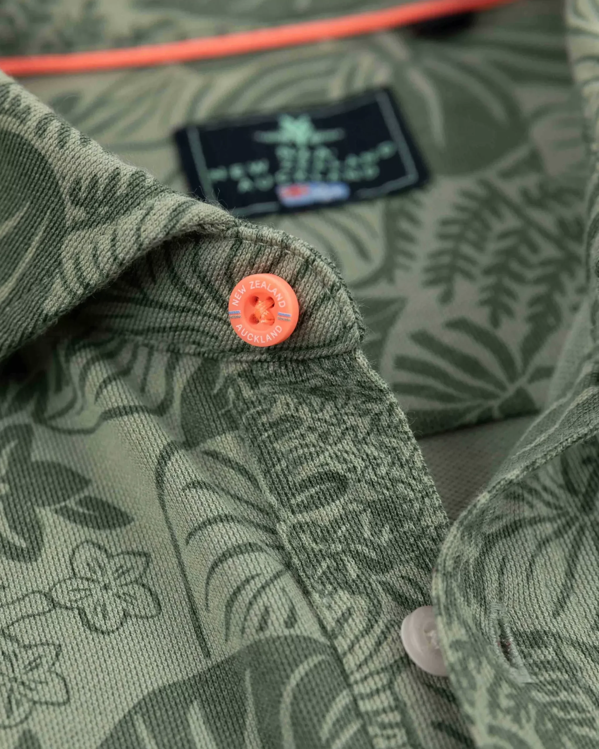 NZA New Zealand Auckland Overhemden|Groen Overhemd Met Korte Mouw-Mellow Army